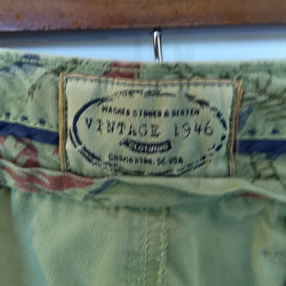 Vintage 1946 green four-pocket chinos pants - Picture 16 of 17